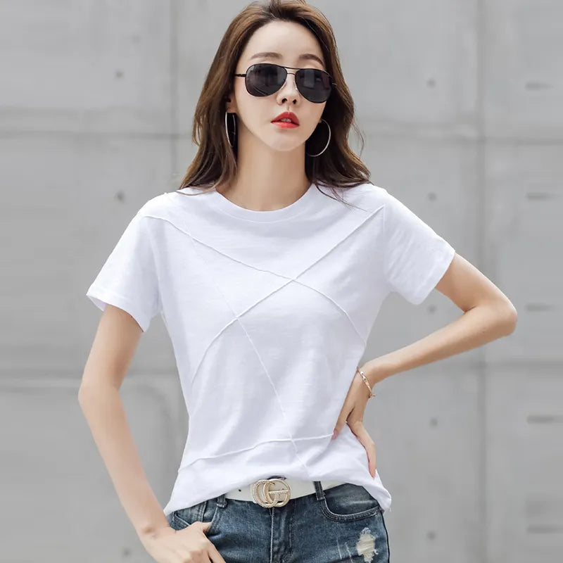 AOSSVIAO Summer Slim Cotton Bamboo T-Shirts for Women 2024! 🌟
