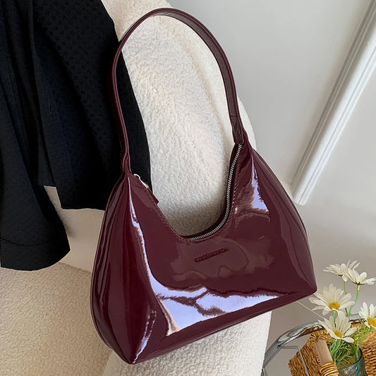 our Women's Patent Leather Tote Bag - your ultimate fashion companion.
